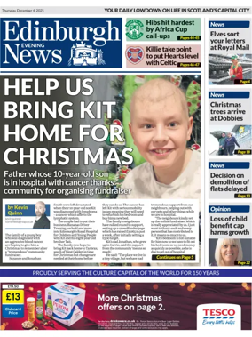 Cover of Edinburgh Evening News