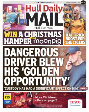 Cover of Hull Daily Mail