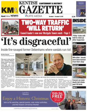 Cover of Kentish Gazette Canterbury & District