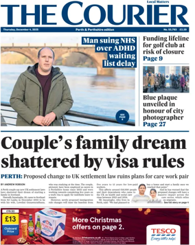 Cover of The Courier & Advertiser (Perth and Perthshire Edition)