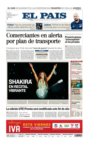Cover of El Pais (Uruguay)
