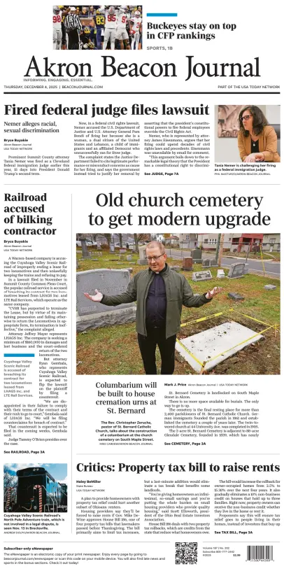 Cover of Akron Beacon Journal