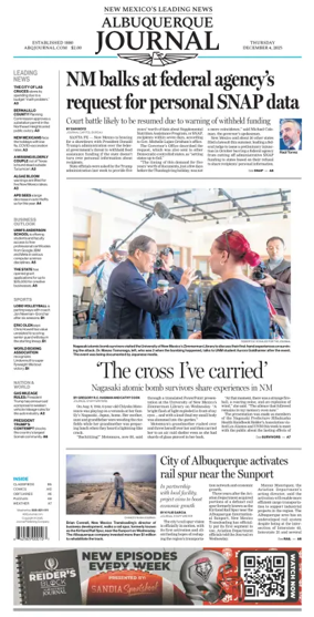 Cover of Albuquerque Journal