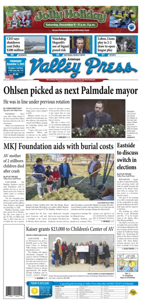 Cover of Antelope Valley Press