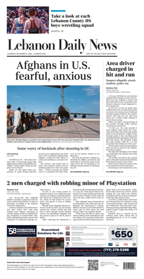 Cover of Lebanon Daily News