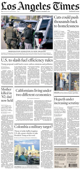 Cover of Los Angeles Times