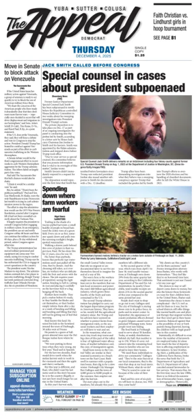 Cover of Marysville Appeal-Democrat    