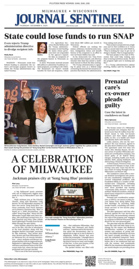 Cover of Milwaukee Journal Sentinel