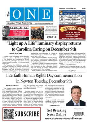 Cover of Observer News Enterprise