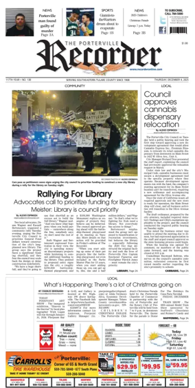 Cover of Porterville Recorder