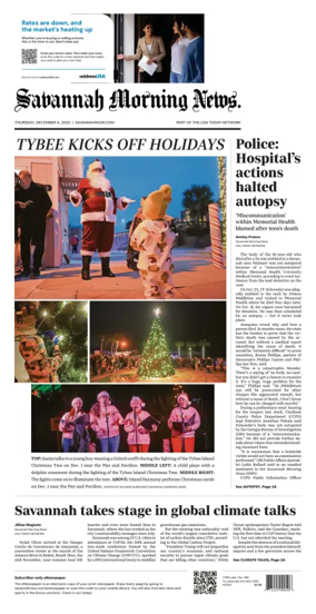 Cover of Savannah Morning News