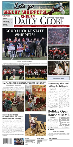 Cover of Shelby Daily Globe