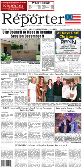 Cover of Sweetwater Reporter