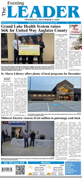 Cover of The Evening Leader