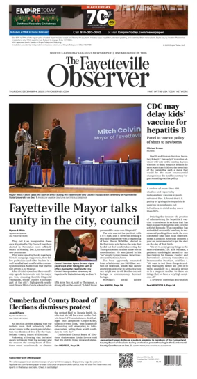 Cover of The Fayetteville Observer