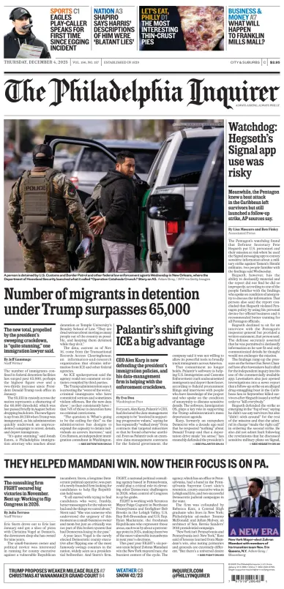 Cover of The Philadelphia Inquirer