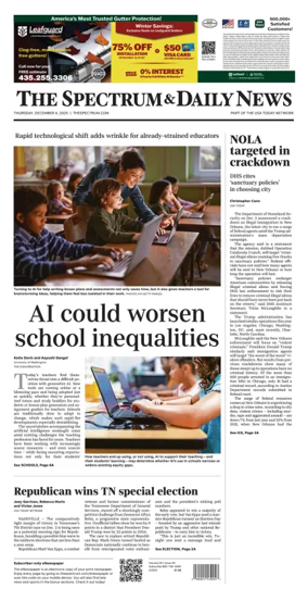 Cover of The Spectrum & Daily News