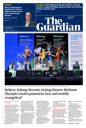 Cover of The Guardian Australia