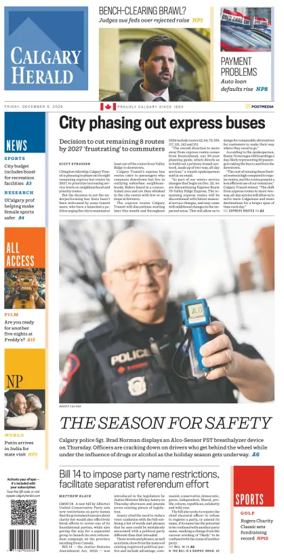 Cover of Calgary Herald