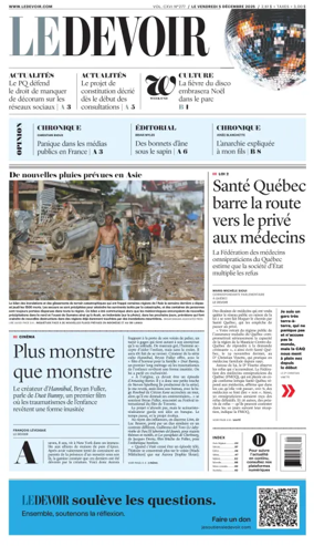 Cover of Le Devoir