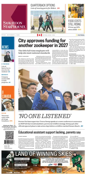 Cover of Saskatoon StarPhoenix