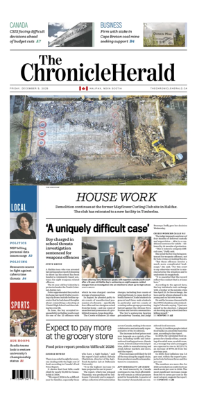 Cover of The Chronicle Herald (Provincial)