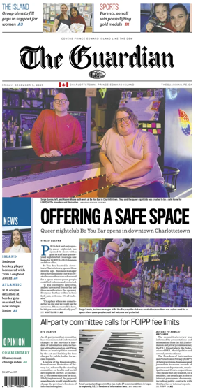 Cover of The Guardian (Charlottetown)