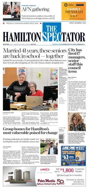 Cover of The Hamilton Spectator