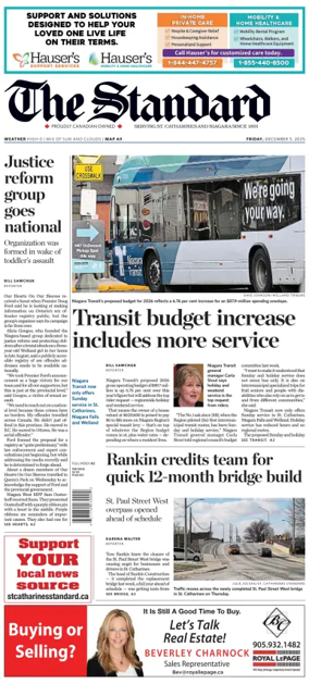 Cover of The Standard (St. Catharines)