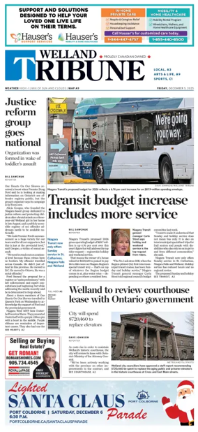 Cover of The Welland Tribune
