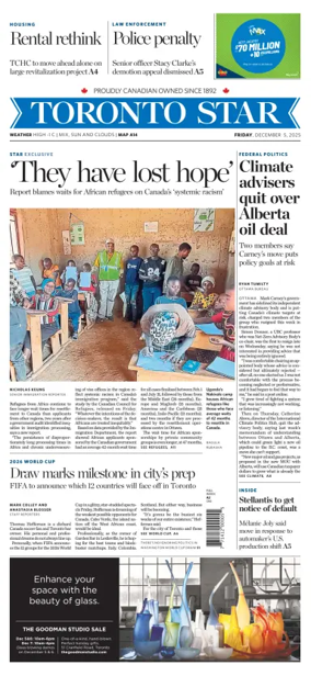 Cover of Toronto Star