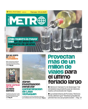 Cover of Publimetro Chile