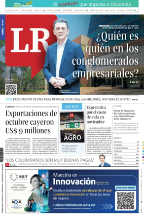Cover of La Republica (Colombia)