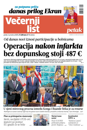 Cover of Vecernji list - Hrvatska