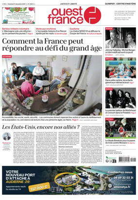 Cover of Ouest France (Quimper)