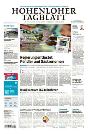 Cover of Hohenloher Tagblatt