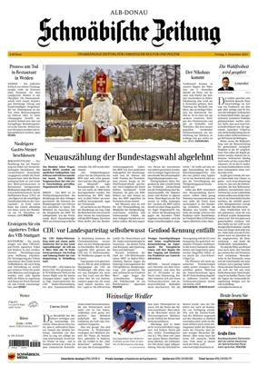 Cover of Schwaebische Zeitung (Alb-Donau)
