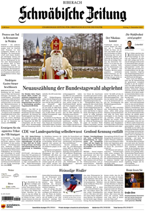 Cover of Schwaebische Zeitung (Biberach)