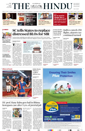 Cover of The Hindu (Mumbai)