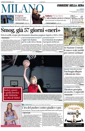 Cover of Corriere della Sera (Milano)