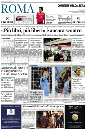 Cover of Corriere della Sera (Roma)