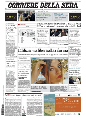 Cover of Corriere della Sera 