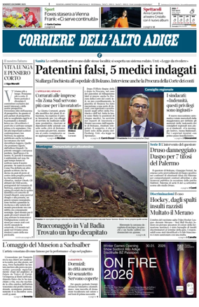 Cover of Corriere dell'Alto Adige