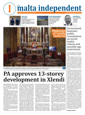 Cover of Malta Independent