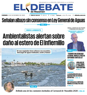 Cover of El Debate de Mazatlan