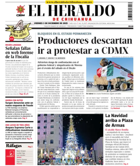 Cover of El Heraldo de Chihuahua