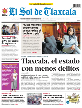 Cover of El Sol de Tlaxcala