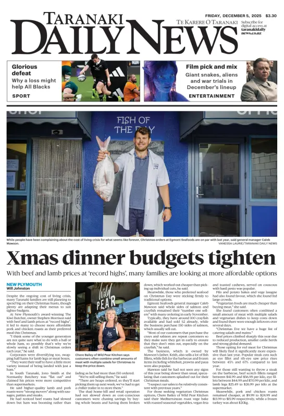 Cover of Taranaki Daily News