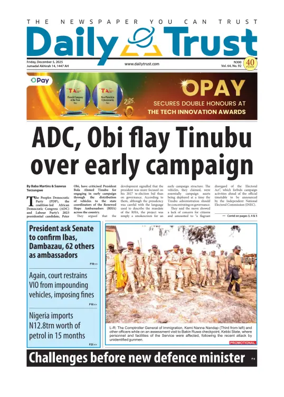 Cover of Daily Trust