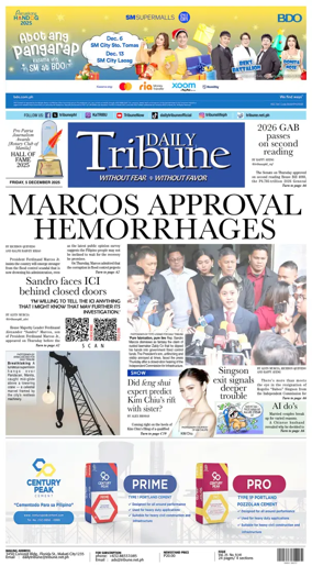 Cover of Daily Tribune (Philippines)